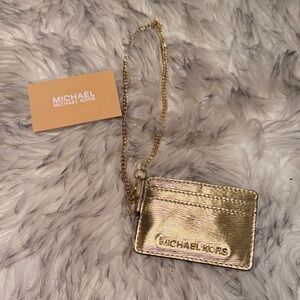 Michael Kors Metallic Gold Card Holder